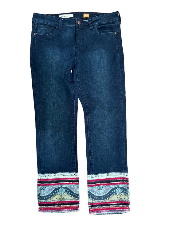 Pilcro and the Letterpress Denim - Pilcro and the Letterpress No 30 Cropped Pattern Hem Jeans
